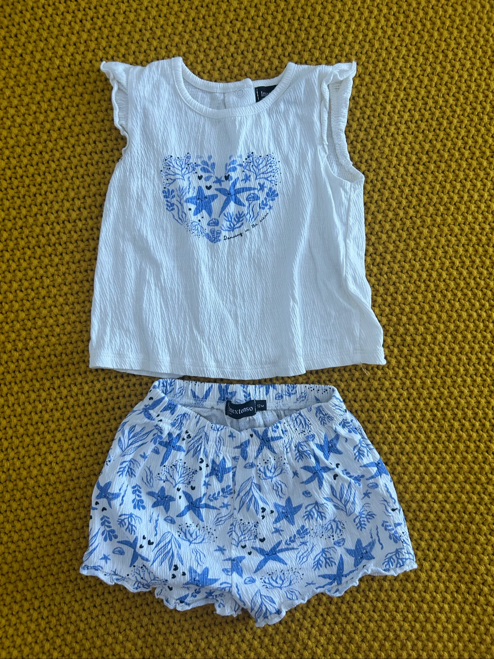Ensemble été Inextenso 12 mois - Top et short océan